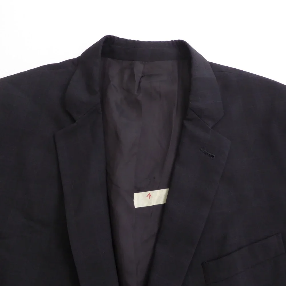 John Varvatos USA Mens Blazer Black Bedford Plaid Wool 46R